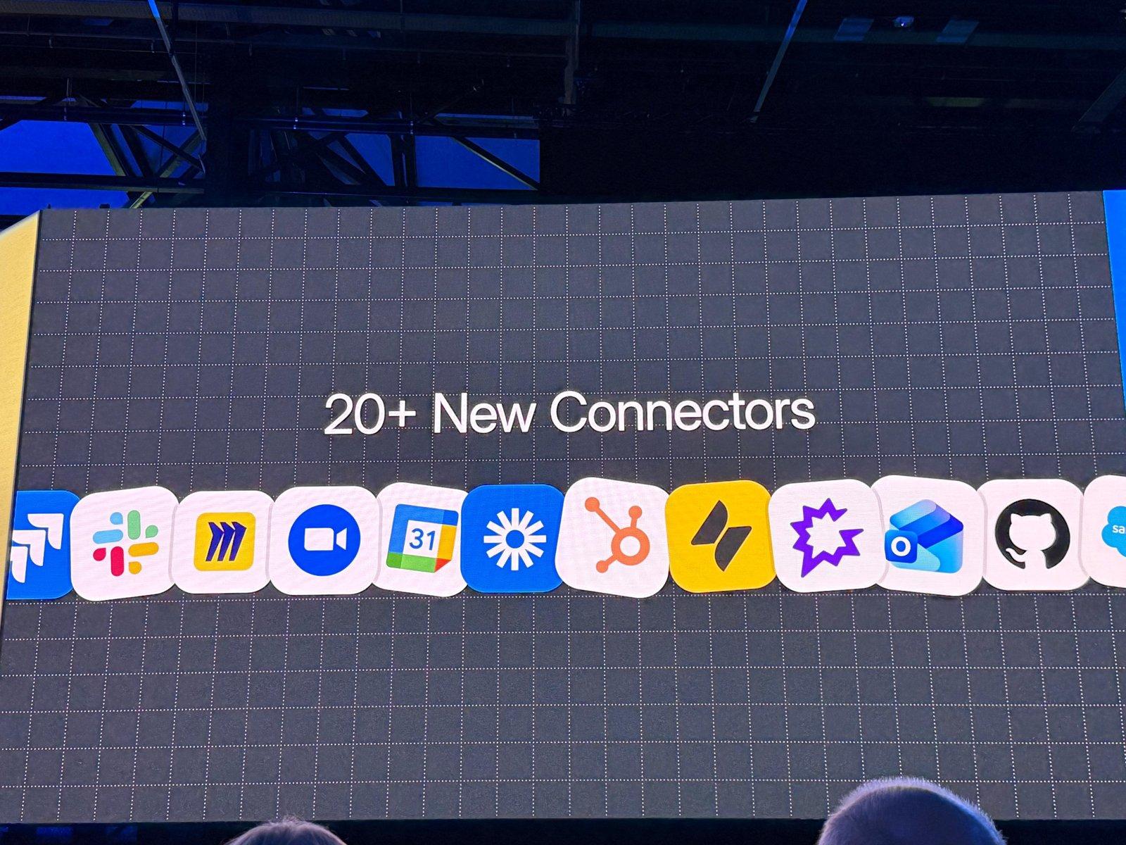 20+ new connectors announced on stage